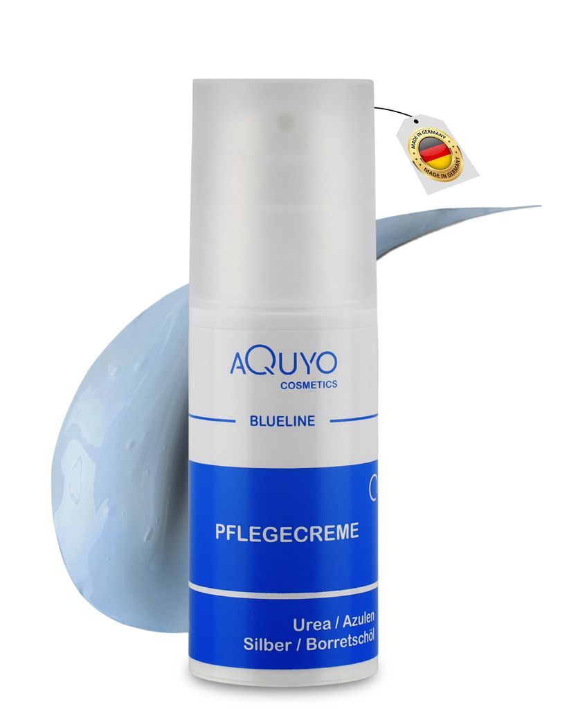 Blueline Creme bei Ekzem, Hautpilz, Psoriasis oder Neurodermitis (100ml) | Körpercreme für trockene, unreine, entzündete Haut | Hautcreme zur Ha...