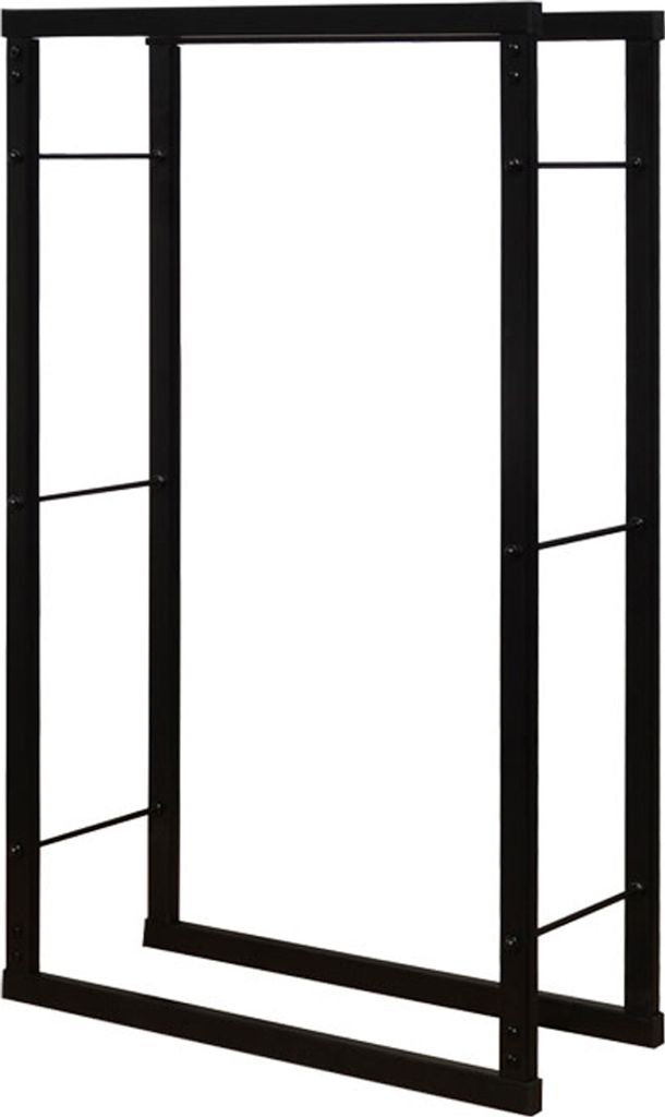 V2Aox Kaminholzständer Metall, Kaminholzregal innen, Holzständer Regal für Aufbewahrung von Kaminholz, Brennholz und Feuerholz