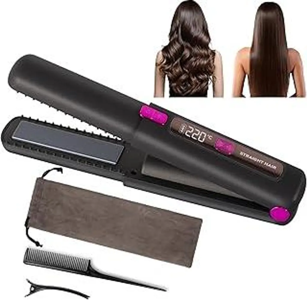 Piastra da Viaggio SOPPY Senza Fili: Mini Piastra 2 in 1 Nera 4500mAh