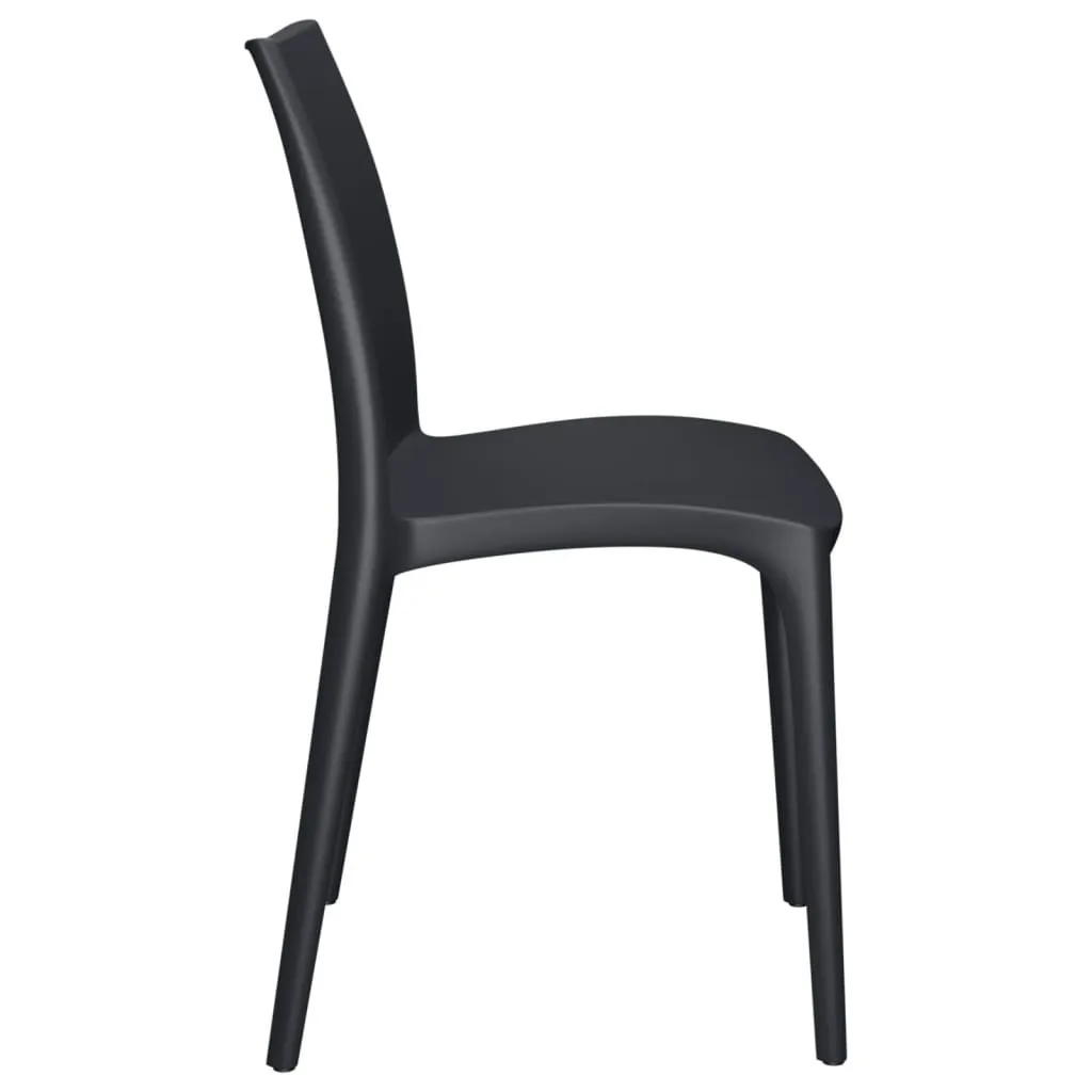 Chaises de terrasse en polypropylène anthracite 2 pcs durables et légères - 6