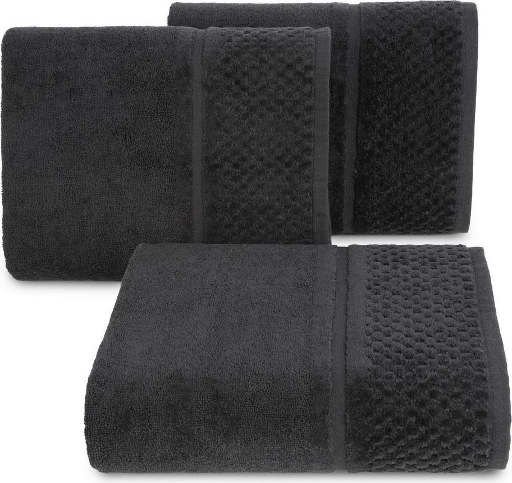 Ibiza Handtuch 70x140 cm Schwarz 550g/m² غالاتون