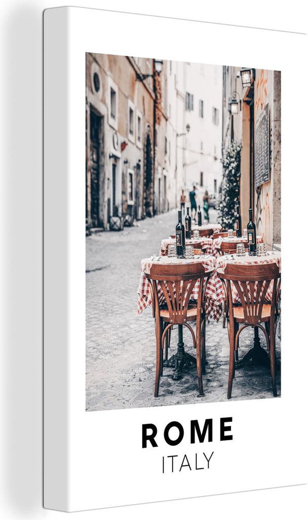 OneMillionCanvasses - Leinwandbilder - 90x140 cm, Rom - Italien - Wein, Wandbilder Kunstdruck Wanddekoration - Foto auf Leinwand - Gemälde auf H...