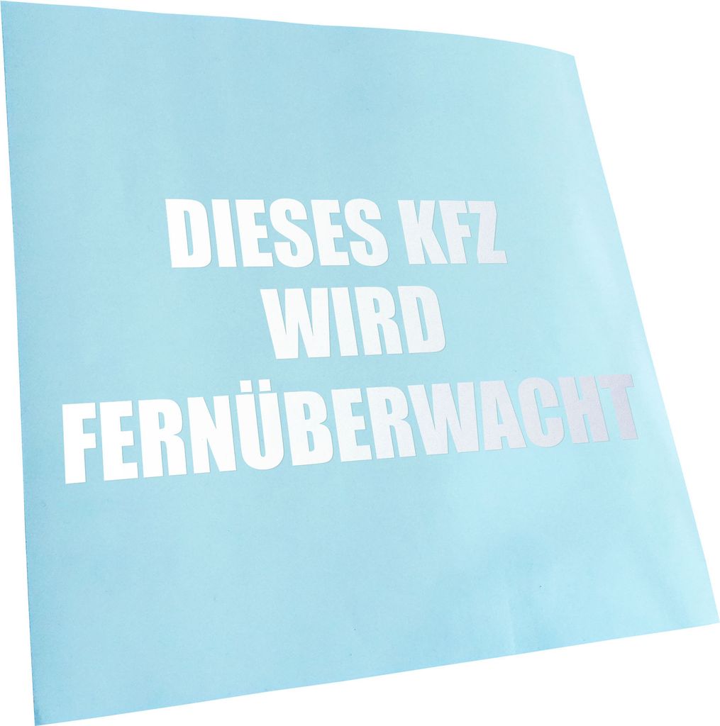 Kiwistar - Autoaufkleber - KFZ Wird fernüberwacht Heckscheibe - Aufkleber für Auto Kfz Fahrrad, LKW, Truck Mofa