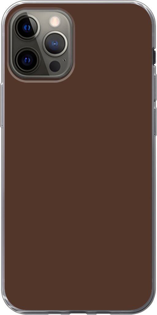 MuchoWow Handyhülle Schutzhülle Hülle für Telefoonhoesje iPhone 13 Pro Braun - Dunkel - Farben Silikon Softcase Handy Hülle - Handy-Tasche