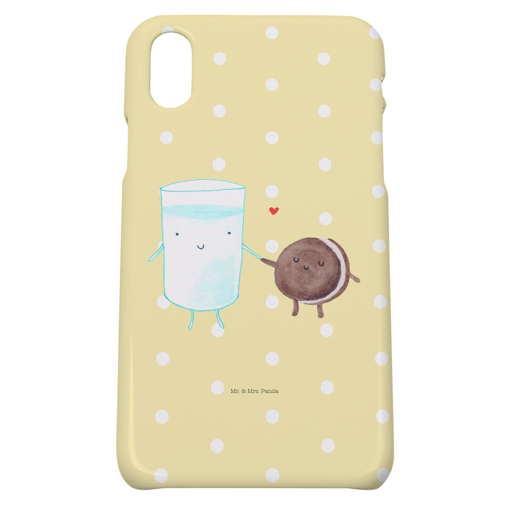 Mr. & Mrs. Panda Iphone 10 Handyhülle Milch Keks - Gelb Pastell - Geschenk, Hülle, Cookie, Lustige Sprüche, Milk, Kekse, Kaffee, Cover, Handy, X