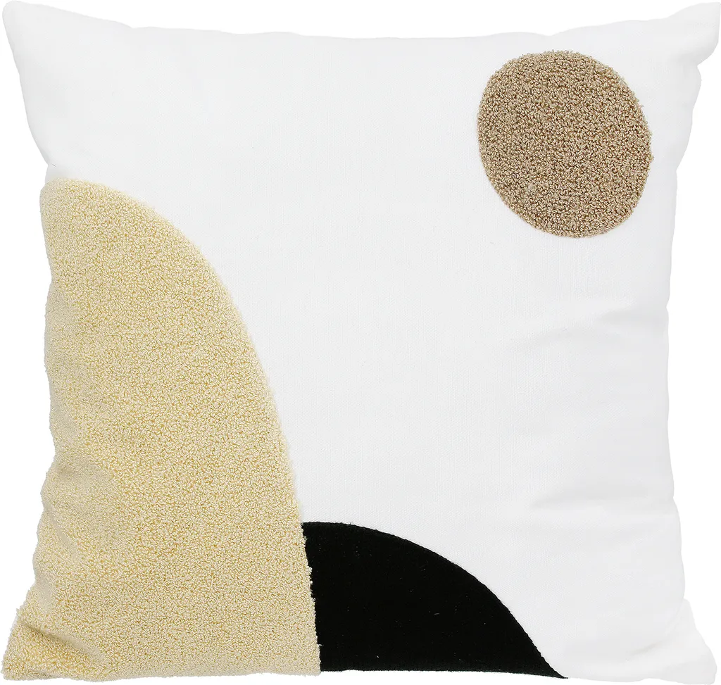 Coussin Déhoussable Velours Blanc Horta 42x42 cm pour Canapé Moderne