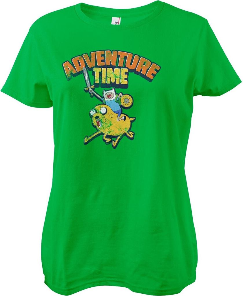 Adventure Time Washed Girly Tee - Medium - Green