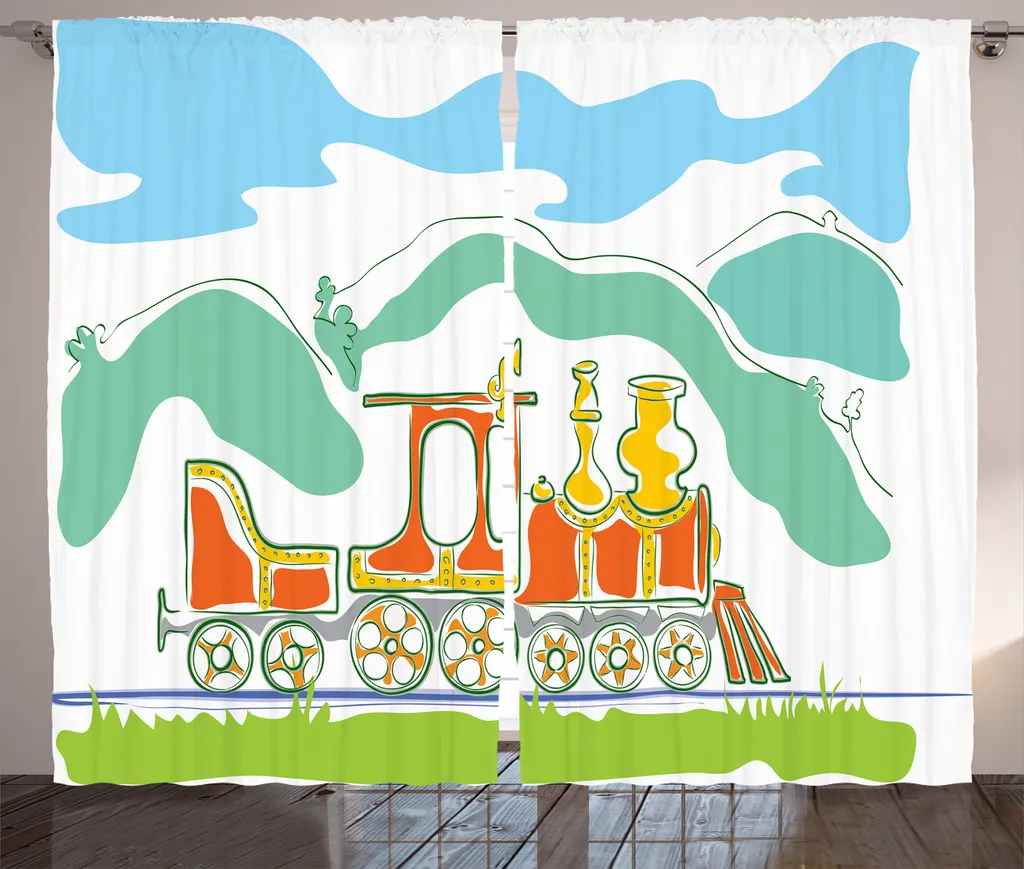 ABAKUHAUS Rideaux de Salon Machine à Vapeur Style Rustique 280x225cm