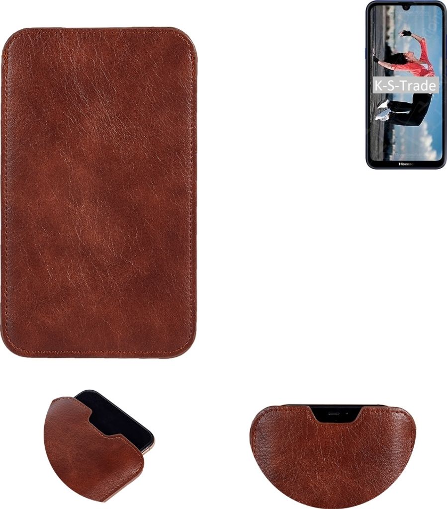 K-S-Trade Schutzhülle Handyhülle kompatibel mit HiSense Infinity H30 Lite Handytasche Kunstleder Sleeve in braun