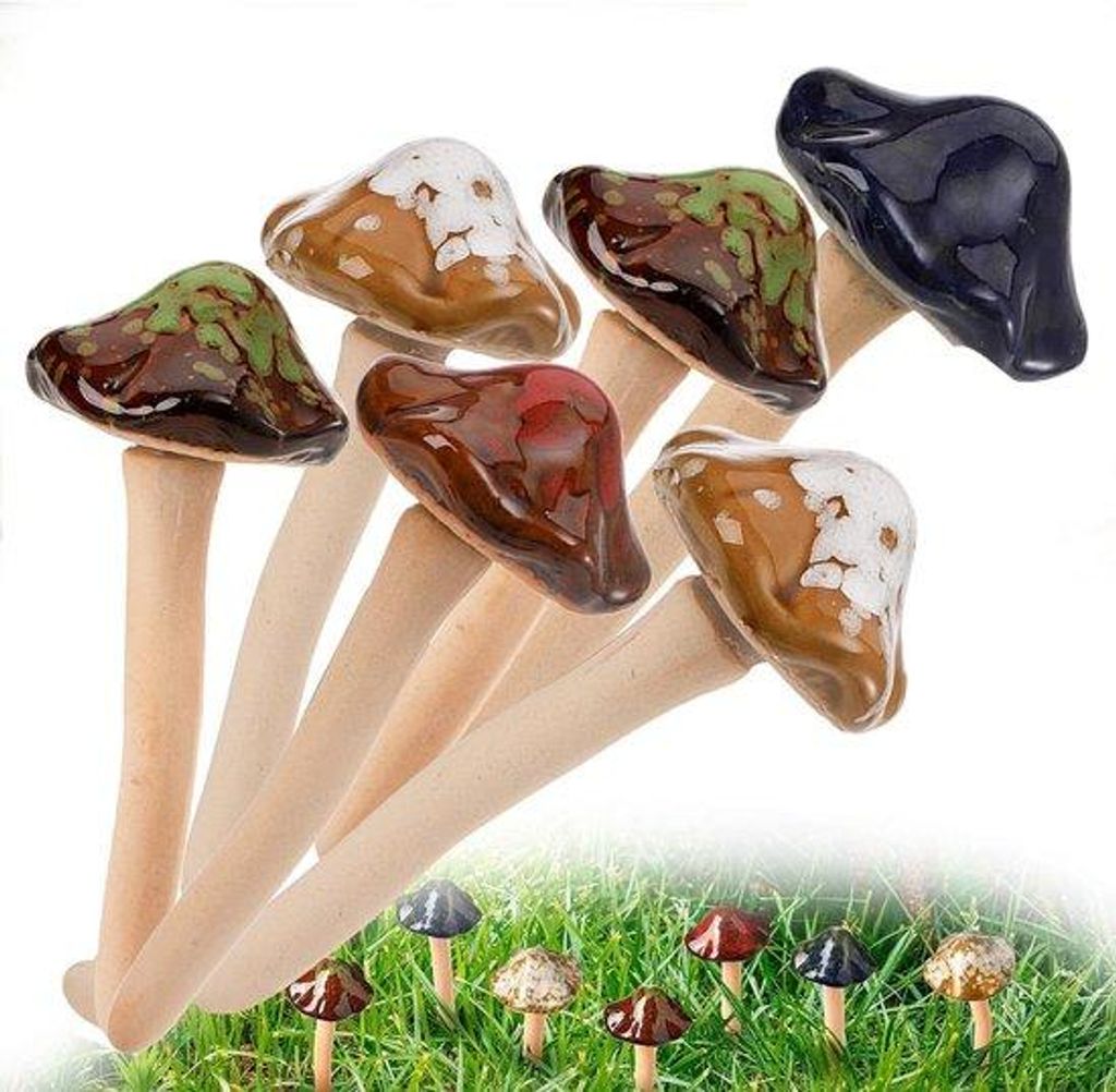 Keramische Paddenstoelen - Dekorative Gartenfiguren