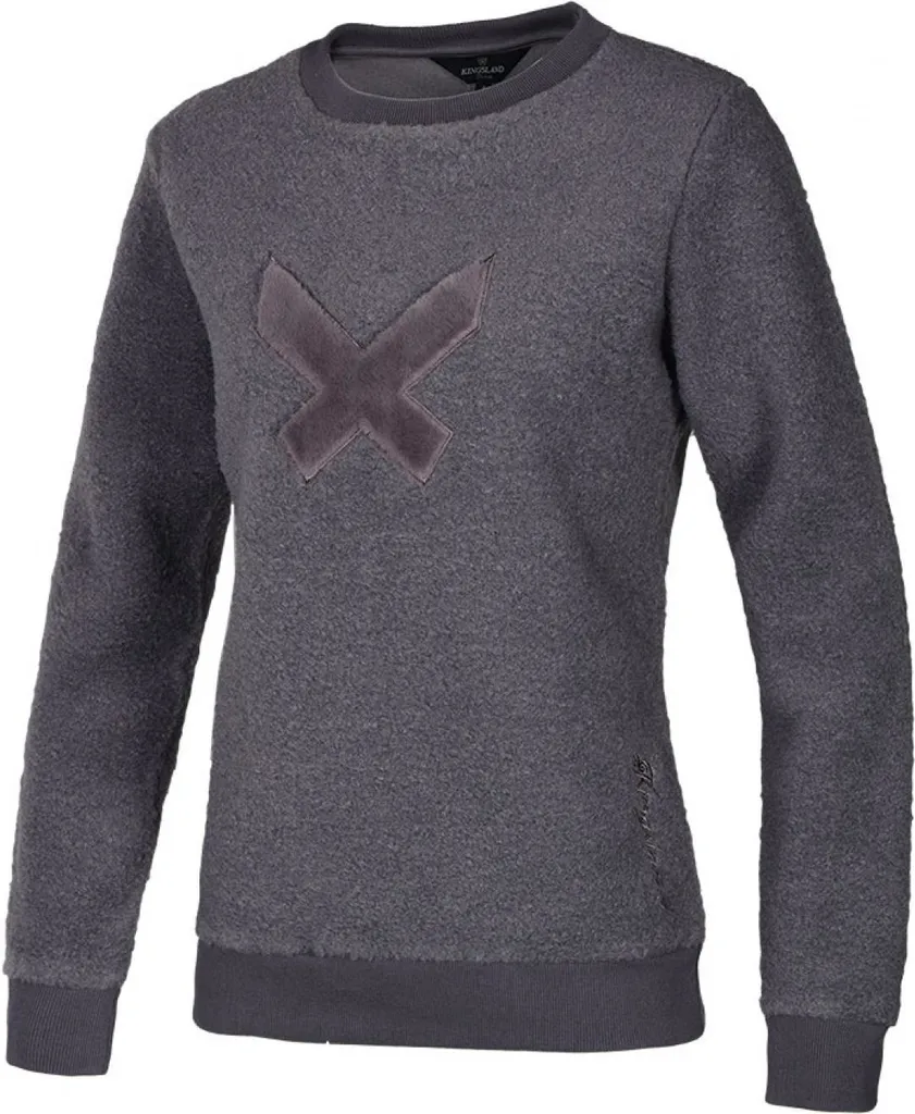 Pull Kingsland Tia femme gris foncé HW 21 col rond confortable en S