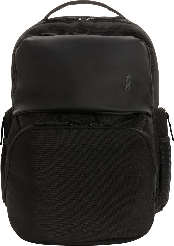 Swiss Peak - Rucksack, rPET (Recyceltes Polyethylen-Terephthalat), Pendler, 22 L XD935 (43 cm x 30 cm x 18 cm) (Schwarz)