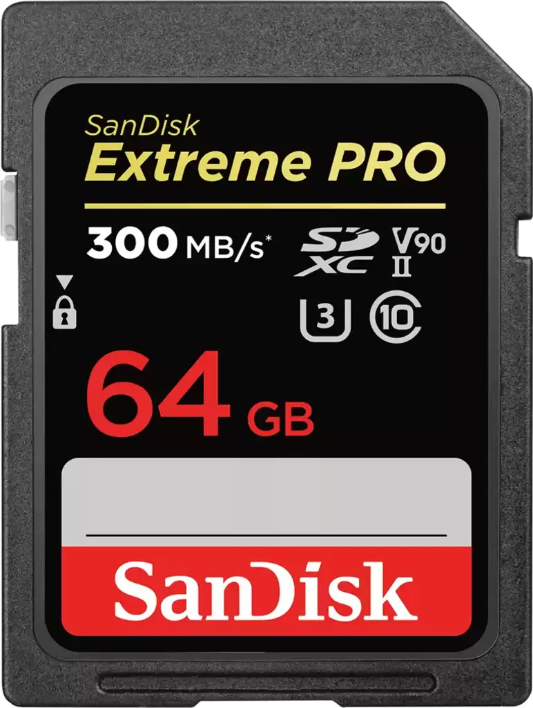 Carte SDHC UHS-II 64GB SanDisk Extreme PRO pour Vidéo 4K et Photo Pro