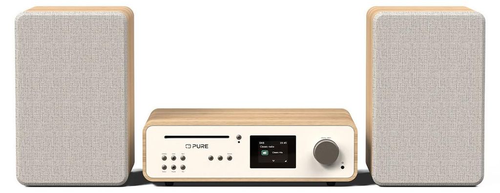 Pure 252807, Heim-Audio-Mikrosystem, Eiche, Weiß, 50 W, Produktbild 