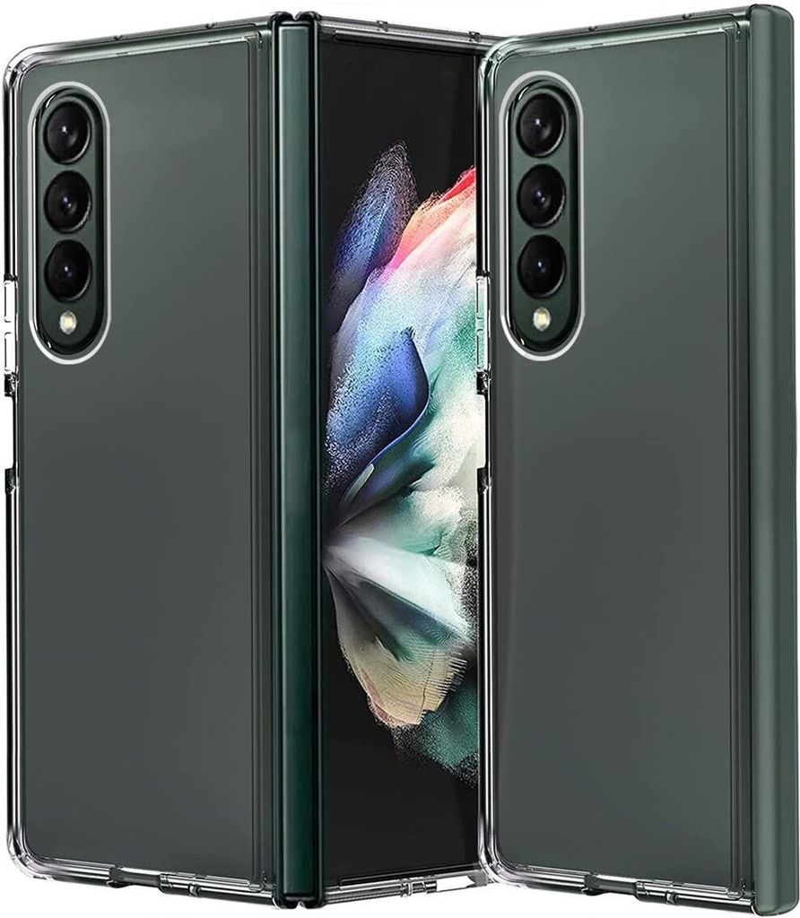 König Design Hülle kompatibel mit Samsung Galaxy Z Fold4 5G Kunststoff Soft Handyhülle - Handy Case Transparent