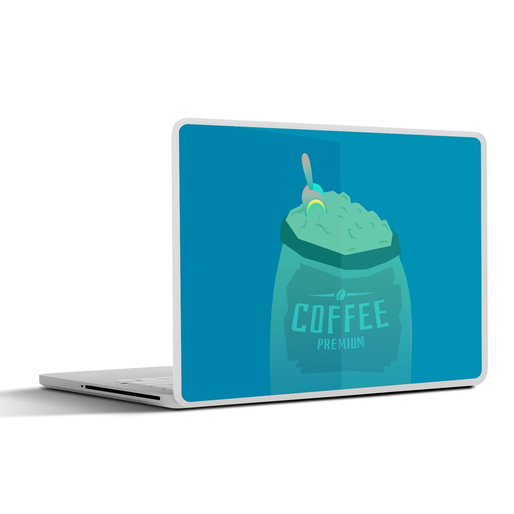 MuchoWow Laptop Aufkleber Sticker Cover Kaffee - Bohnen - Zitate - Kaffeeprämie 31x22.5 cm - Laptop-Deko