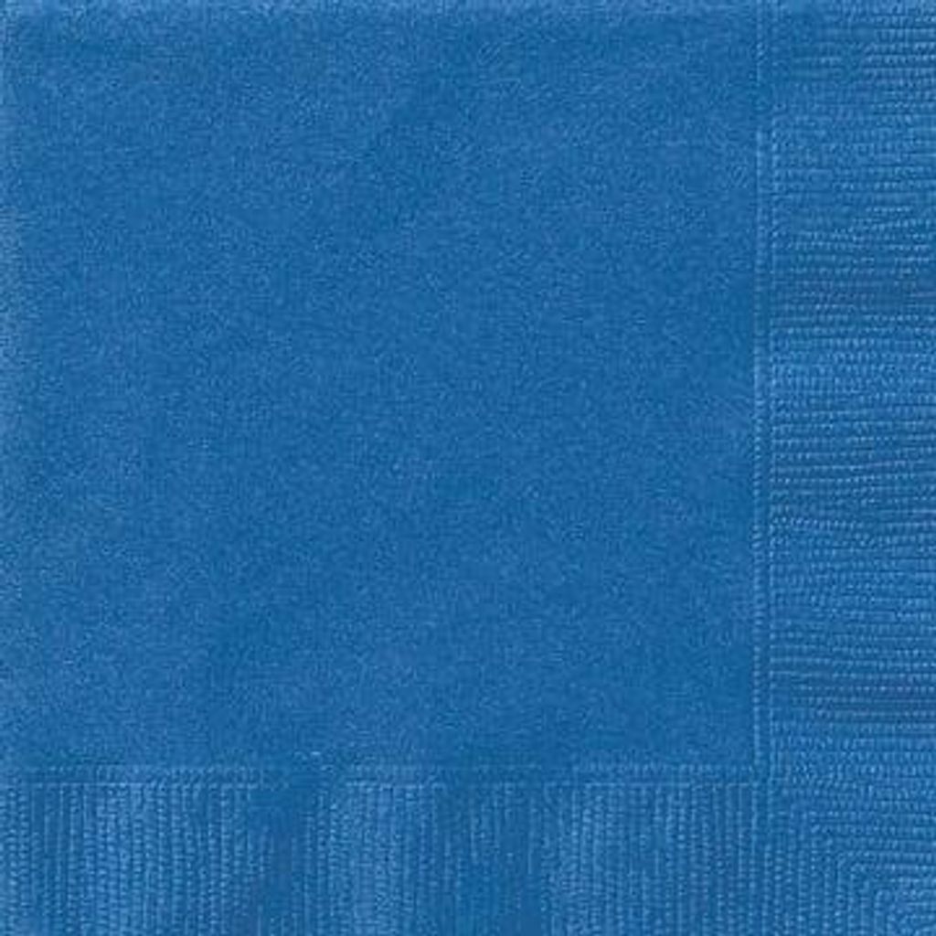 50 Papierservietten Blau 33 x 33 cm - Einheitsgröße Produktbild 