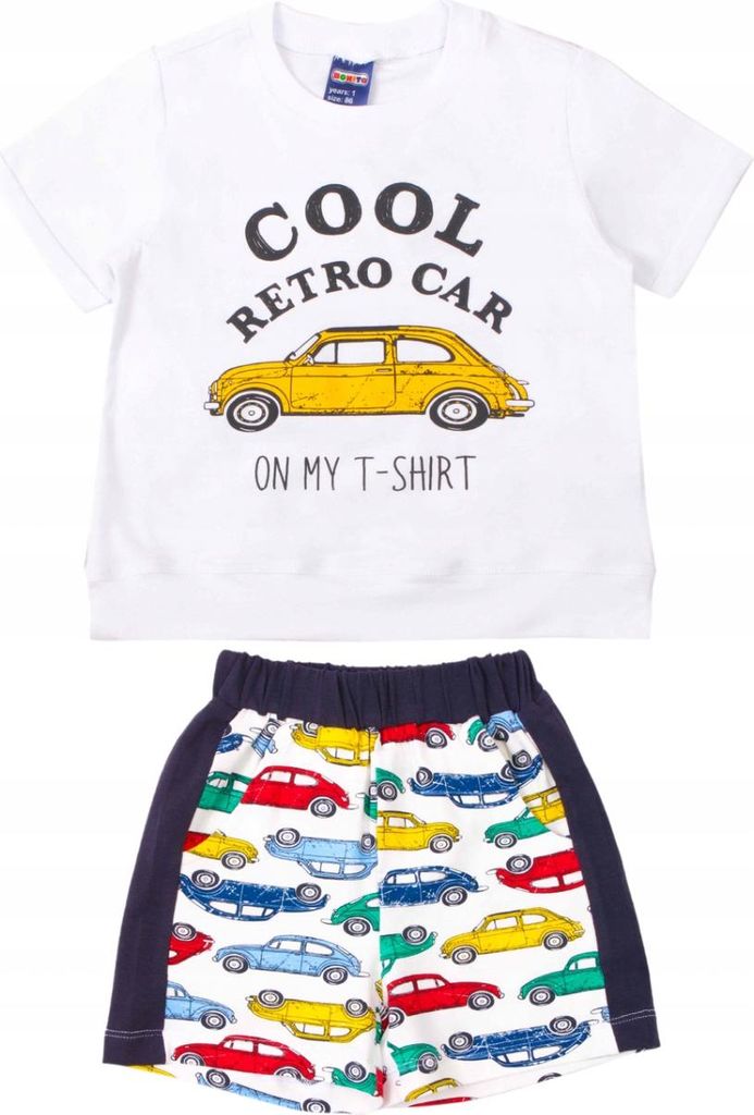 Jungen Set - T-Shirt und Shorts 86 - Weiß - Atmungsaktive Baumwolle - Bequem und stylisch