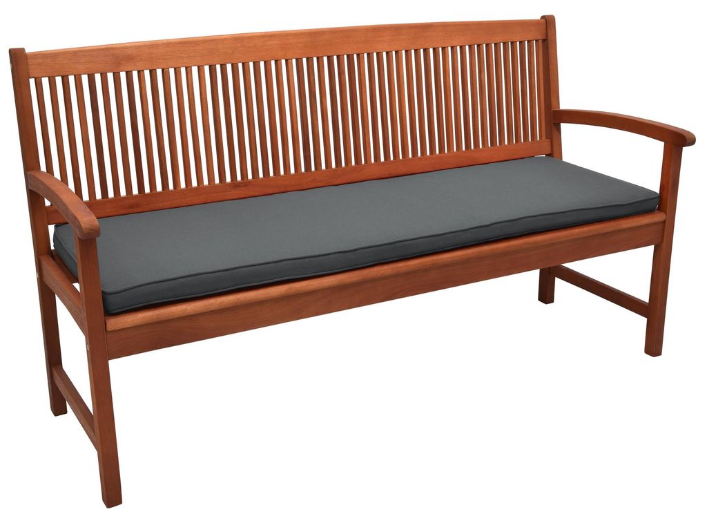 Beautissu Loft BK Auflage Bankkissen Sitzkissen, 100x48x5cm Graphitgrau