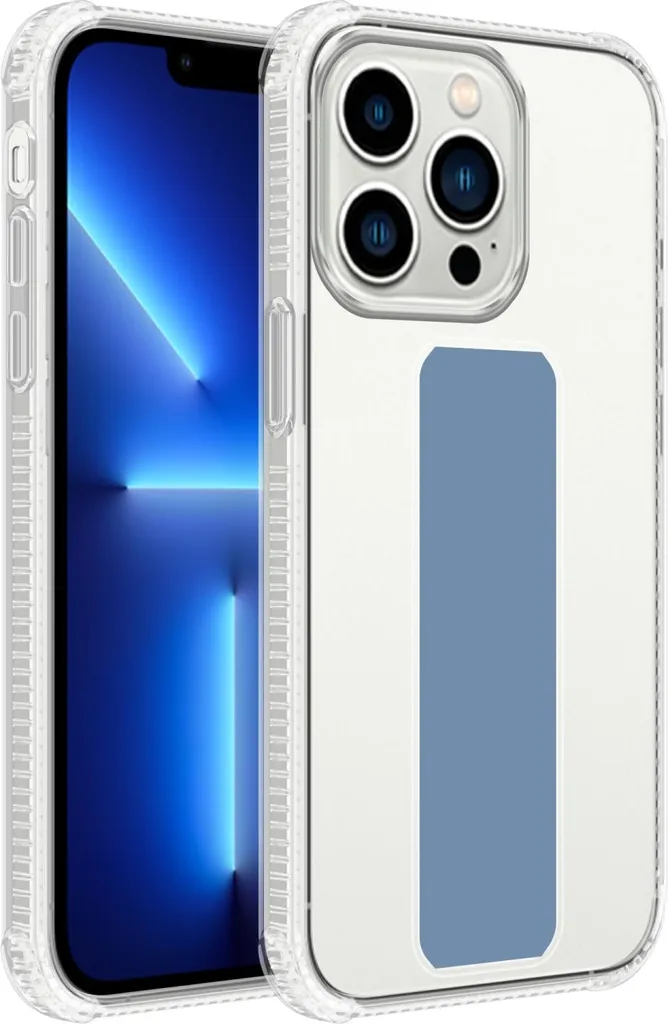 iPhone 12 Pro Max Cover Cadorabo Blu Silicone Stand - Must Have