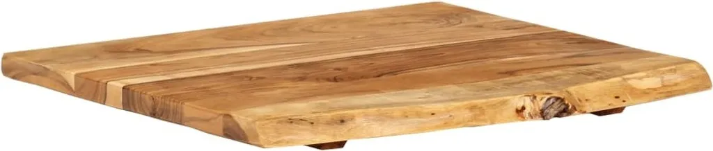Plateau de lavabo bois acacia massif durable et résistant 58x52x2,5 cm - 18