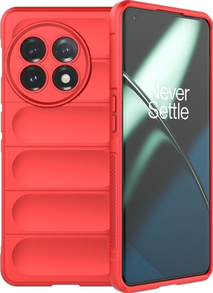 Mobigear Bumpy OnePlus 11 Hülle Flexibles TPU Backcover - Rot