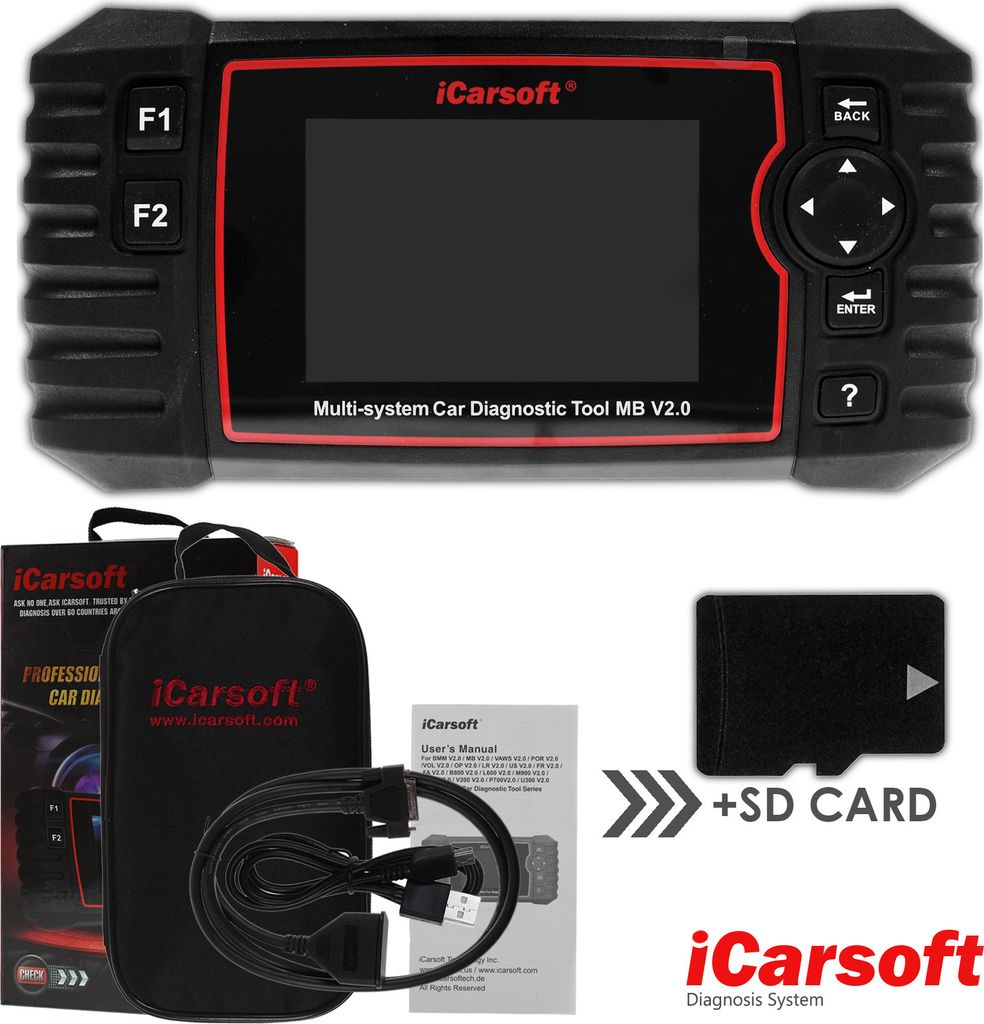 DIAGNOSEGERÄT iCARSOFT MB V 2.0 für Mercedes Scanner Online Service DEUTSCH