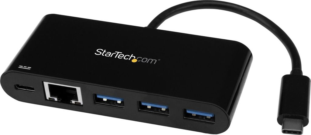 StarTech.com 3 Port USB 3.0 Hub mit Gigabit Ethernet und Stromversorgung