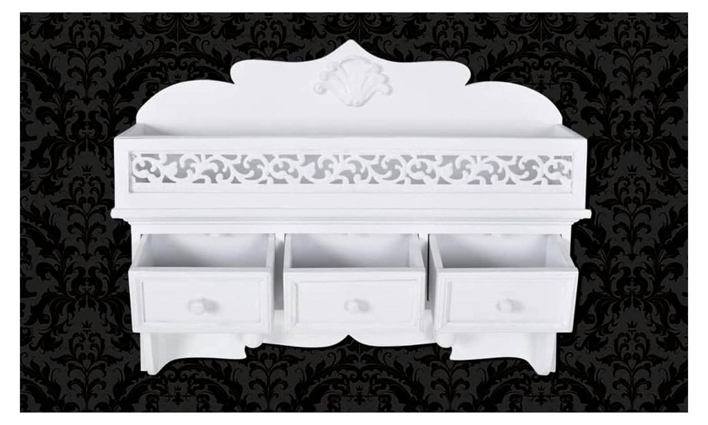 Wandgarderobe mit 3 Schubladen und 2 Kleiderhaken