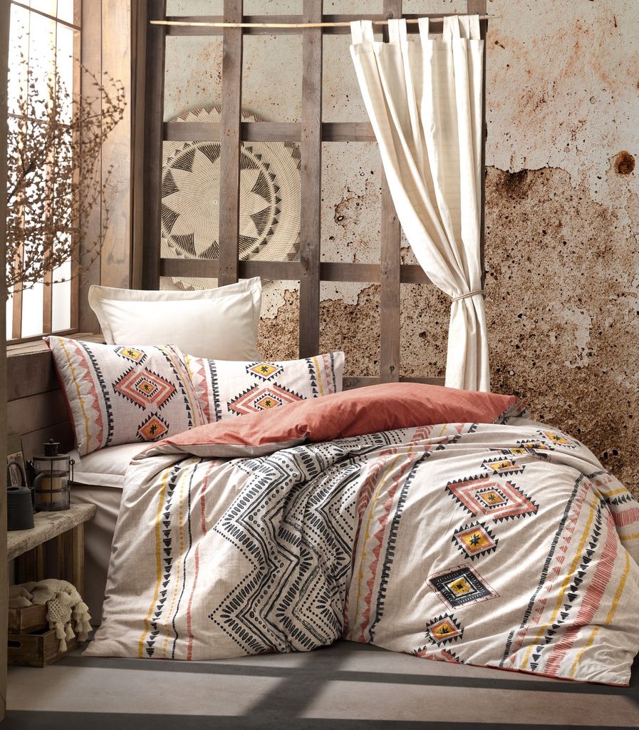 L'Essentiel Linge de Maison, Felix- CTN3802, Fliesenrot, Bettdecken, 100% Baumwolle ranforce
