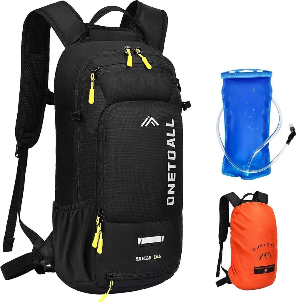 Sac à dos vélo 10L imperméable - Protection pluie et filet casque amovible