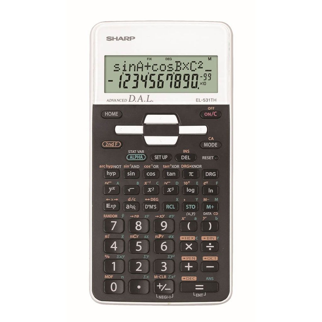 SHARP SH-EL531THWH Calcolatrice scolastica, 12 cifre, Immagine del prodotto 