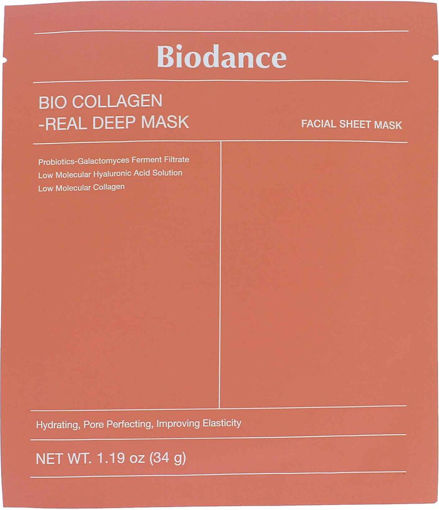 The image shows the front packaging of a facial sheet mask.