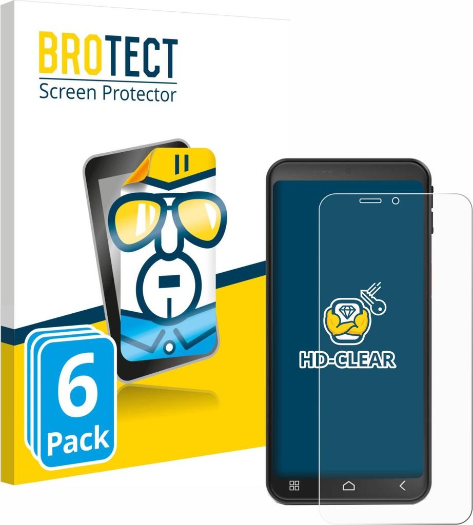 6x Für Emporia Smart ME7 Schutzfolie BROTECT Displayschutz Display Schutz Folie Klar Transparent