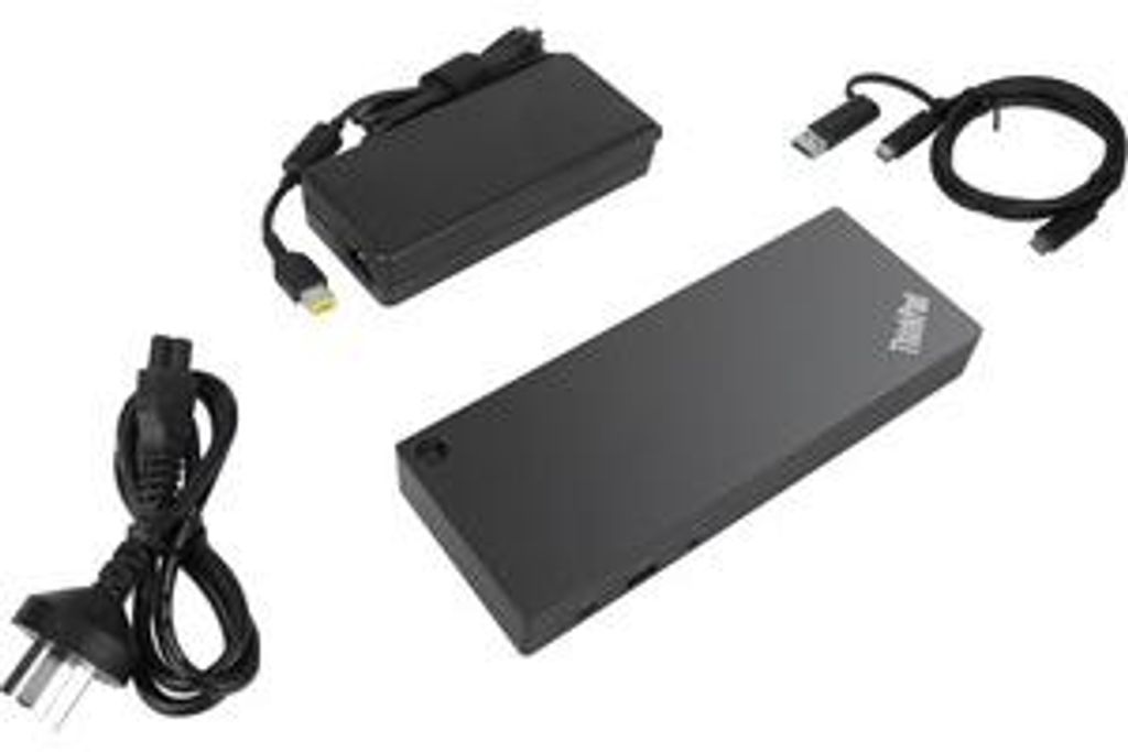 Lenovo 40AF0135IT laptop-dockingstation & portreplikator Kabelgebunden USB 3.2 Gen 2 (3.1 Gen 2) Type-C Schwarz