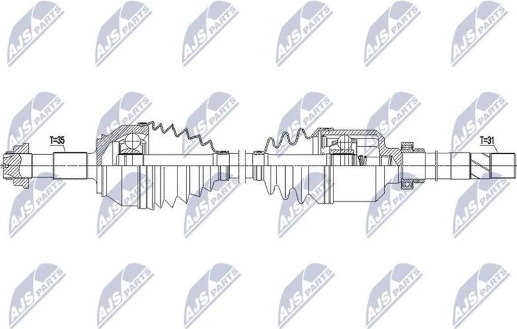 NTY NPW-FT-063 Antriebswelle OE kompatibel mit Ducato