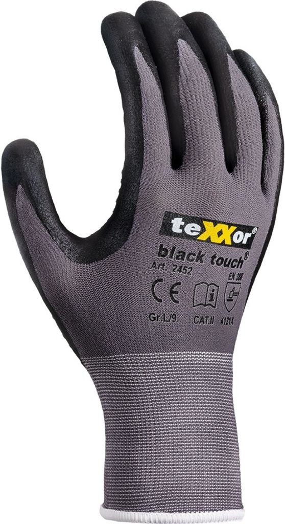 12 Paar Nylon-Strickhandschuhe black touch® Größe 8 Produktbild 