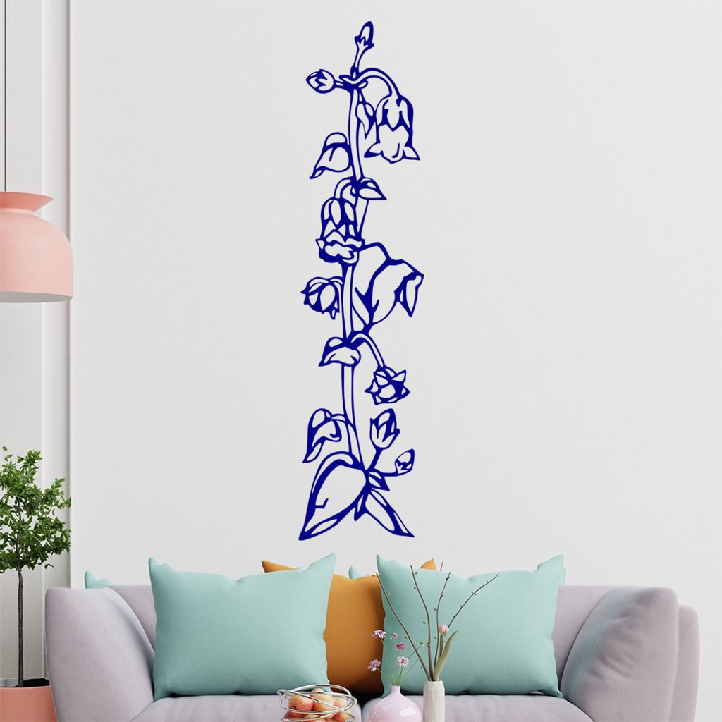 Glöckchen - Blume Wandtattoo in 6 Größen - Wandaufkleber Wall Sticker - Dekoration, Küche, Wohnzimmer, Schlafzimmer, Badezimmer