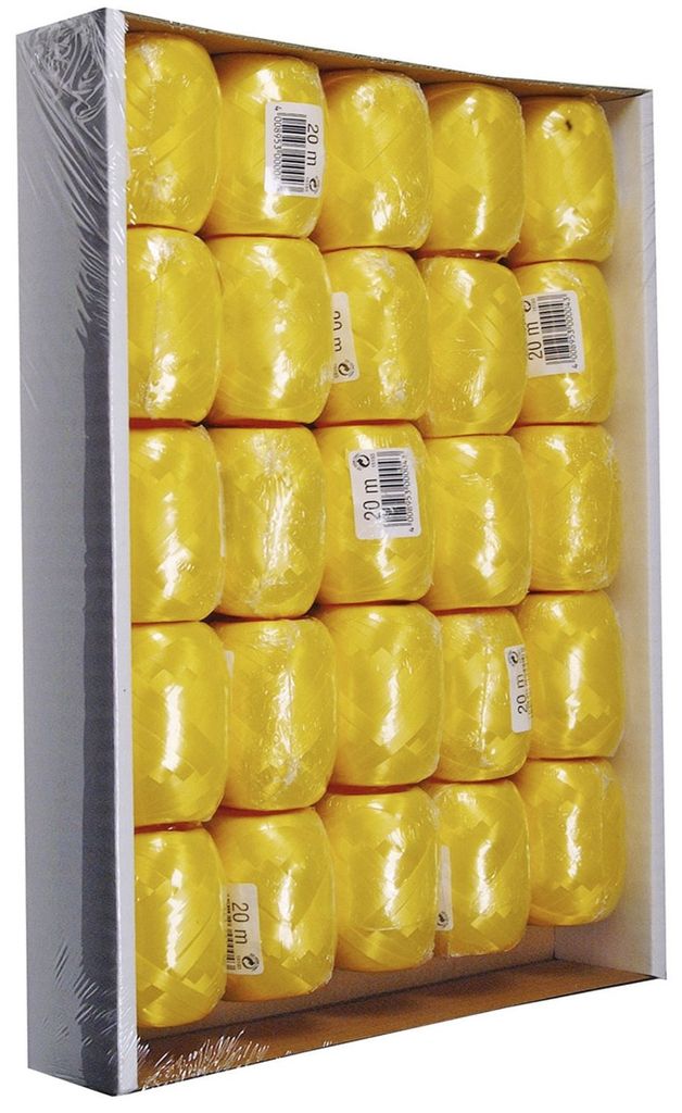 Kräuselband Gelb matt, 5mm breit und 20m lang Produktbild 