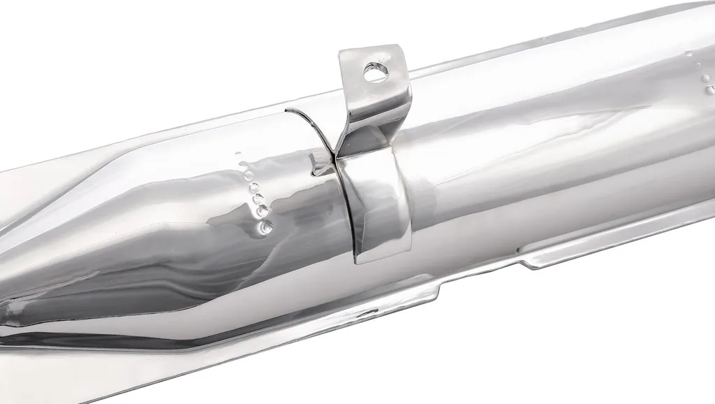 Pot d'Échappement Moto EMW R35 Chromé de Qualité 1 en Queue d'Aronde
