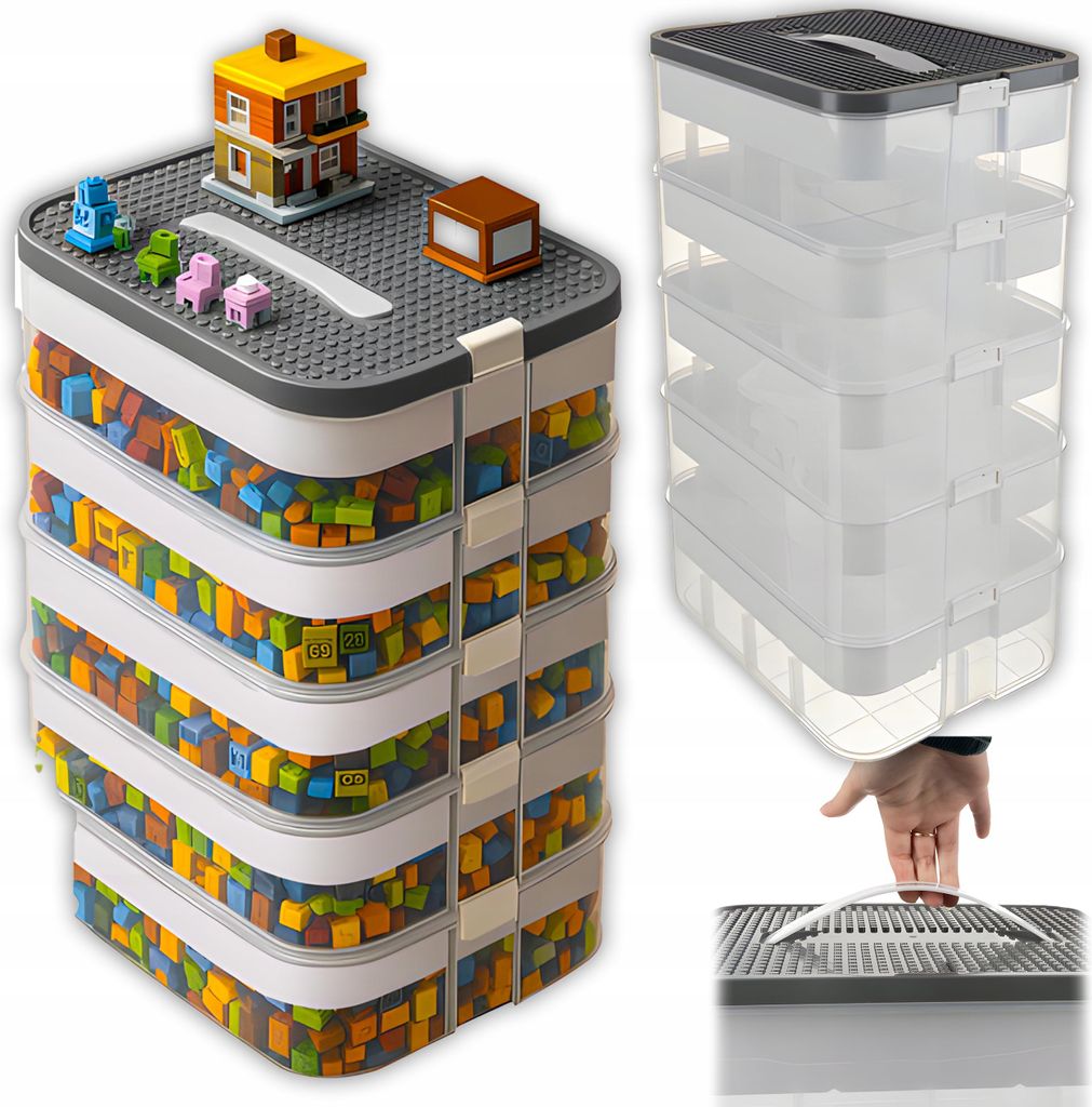 Kruzzel 25759 5-stöckige Blockbox 35L Produktbild 
