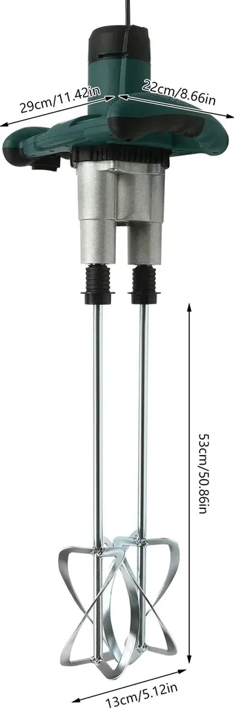 Mélangeur électrique 2800W bipolaire avec variateur 6 vitesses - Vert
