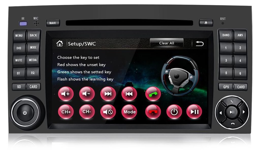 Autoradio 7 pouces avec navigation GPS et Bluetooth pour Image du produit 