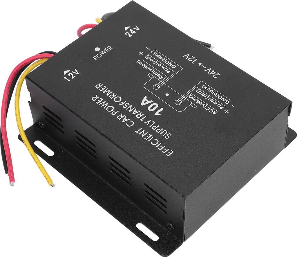 24 V auf 12 V Gleichstrom-Spannungswandler, leistungsstarke Kfz-Stromversorgung für LKW, Wohnmobile, SUVs, Busse, 10 A, 120 W