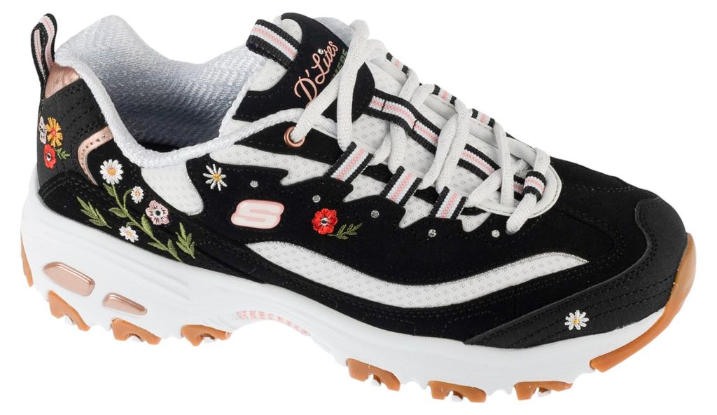 Skechers D' Lites 150553-BKW, Sneaker, Damen, Schwarz