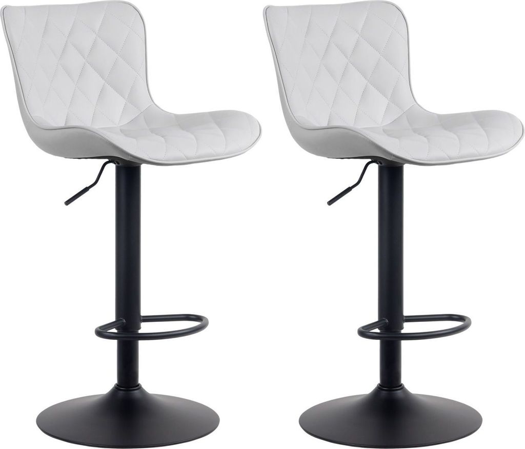 2er Set Barhocker Emma Kunstleder weiß