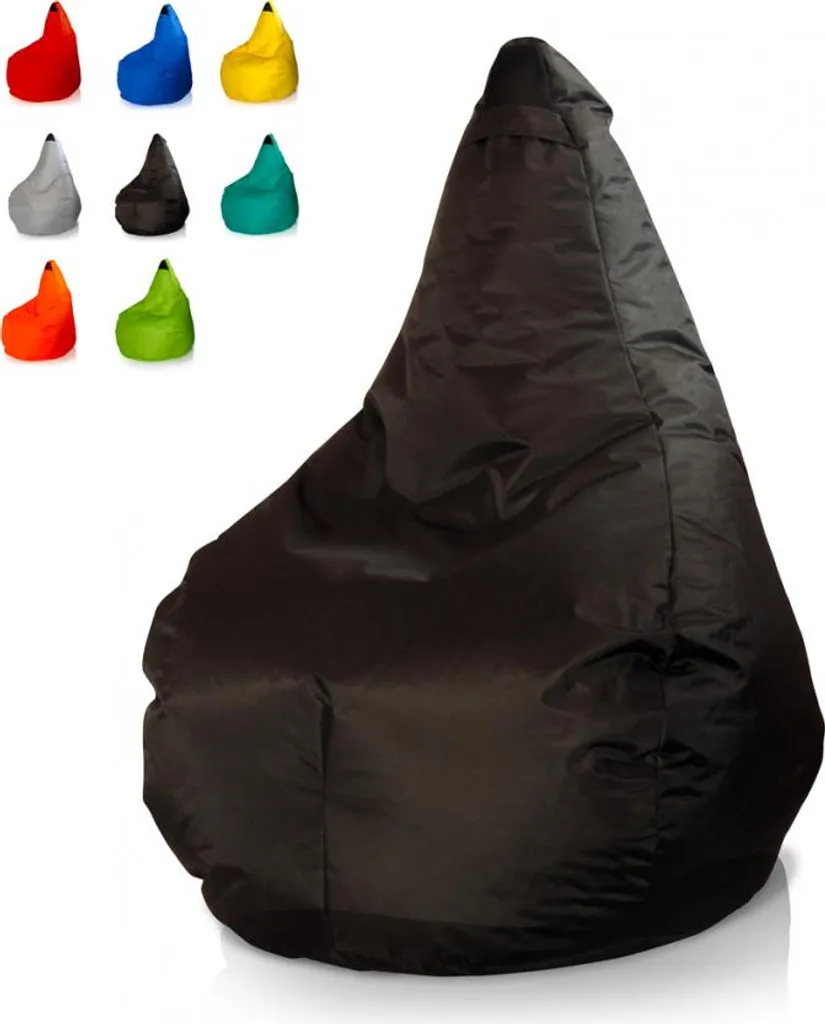 Pouf poire Summer noir imperméable : fini le mobilier fragile de jardin