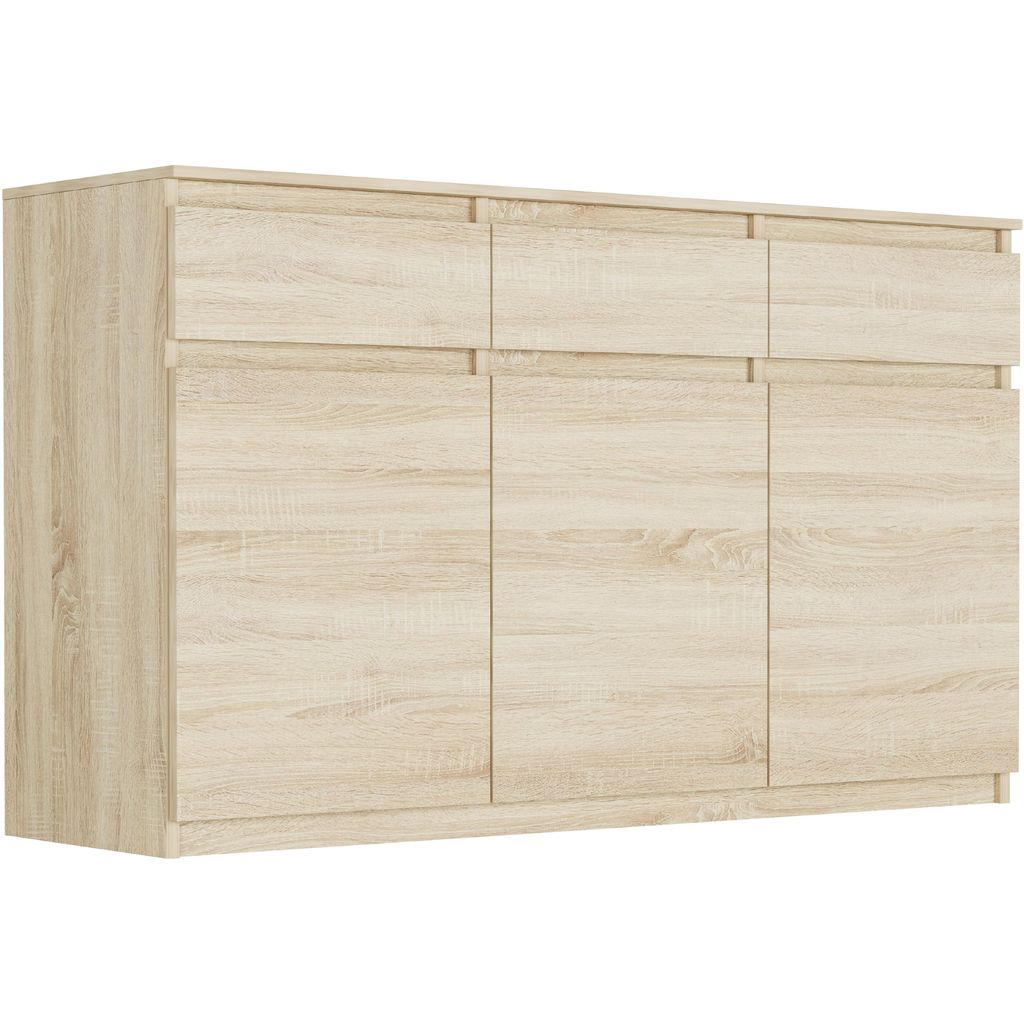 Framire Kommode - Eiche Sonoma - 120 x 40 x 98 cm - Modern Produktbild 