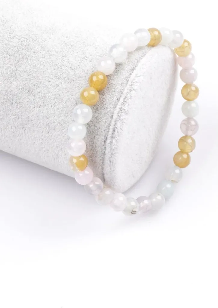 Bracelet en pierre naturelle Akik perles de 6mm élastique - Zen & Style
