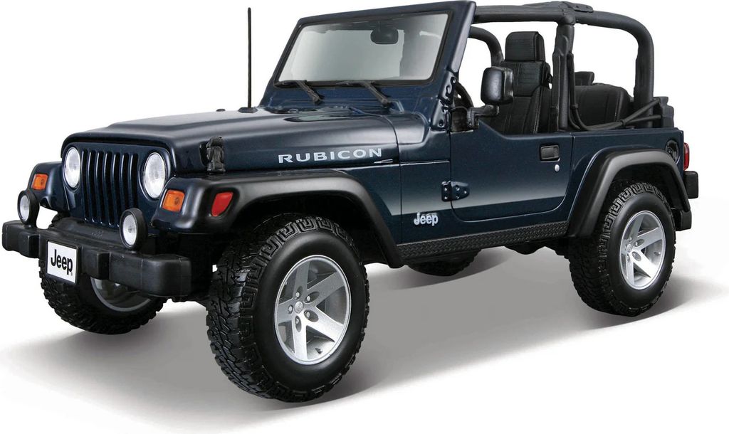 Maisto Jeep Wrangler Rubicon im Maßstab 1:18 blau metallic Produktbild 
